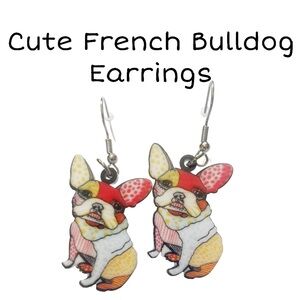 Cute Pattern French Bulldog Earrings